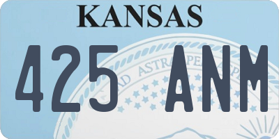 KS license plate 425ANM
