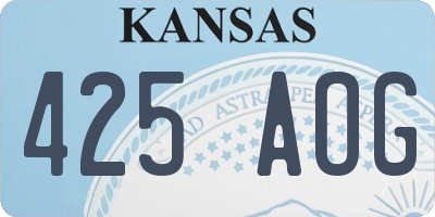 KS license plate 425AOG