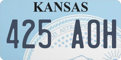 KS license plate 425AOH