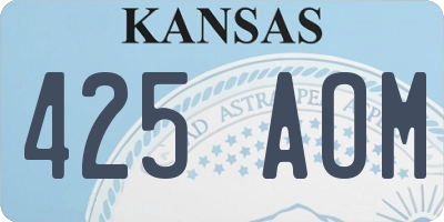 KS license plate 425AOM