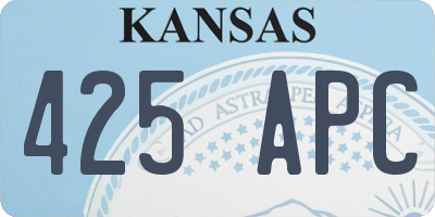 KS license plate 425APC