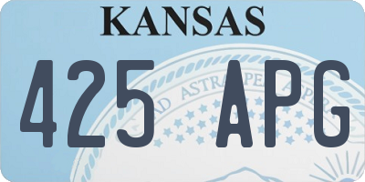 KS license plate 425APG