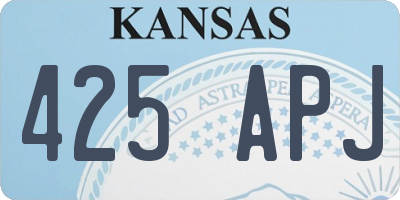 KS license plate 425APJ
