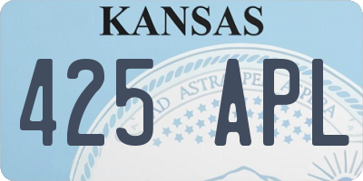 KS license plate 425APL