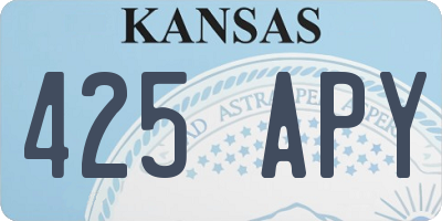 KS license plate 425APY