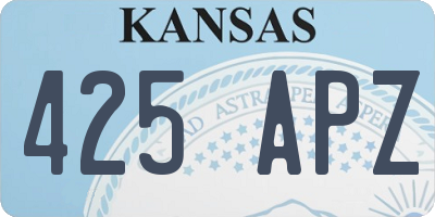 KS license plate 425APZ