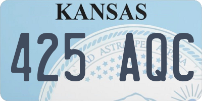 KS license plate 425AQC
