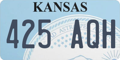 KS license plate 425AQH