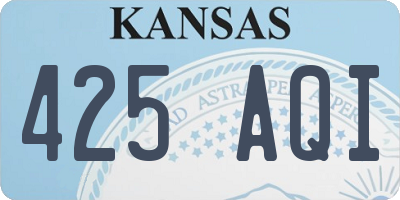 KS license plate 425AQI