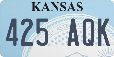 KS license plate 425AQK