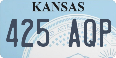 KS license plate 425AQP