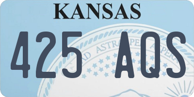 KS license plate 425AQS