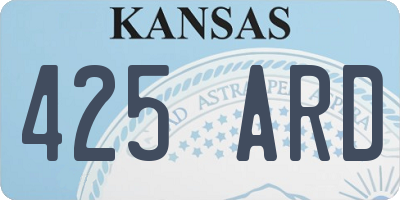KS license plate 425ARD