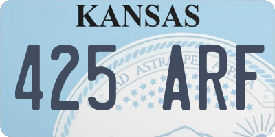 KS license plate 425ARF