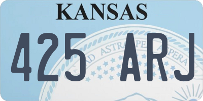 KS license plate 425ARJ