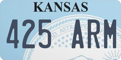 KS license plate 425ARM