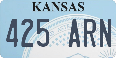 KS license plate 425ARN