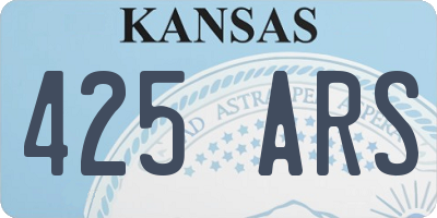 KS license plate 425ARS