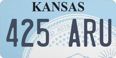KS license plate 425ARU