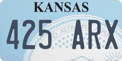 KS license plate 425ARX
