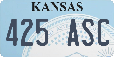 KS license plate 425ASC