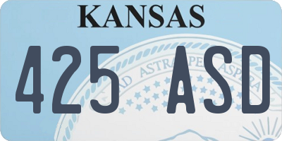 KS license plate 425ASD