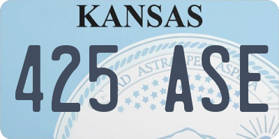 KS license plate 425ASE