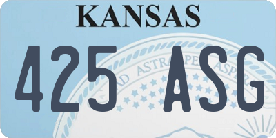 KS license plate 425ASG