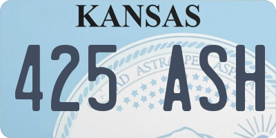 KS license plate 425ASH