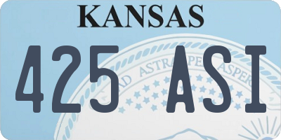 KS license plate 425ASI
