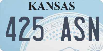 KS license plate 425ASN