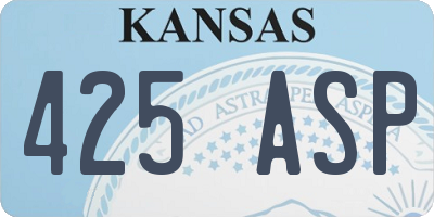 KS license plate 425ASP