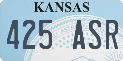 KS license plate 425ASR