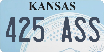 KS license plate 425ASS