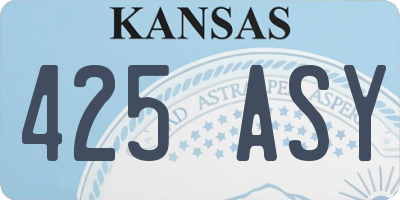 KS license plate 425ASY