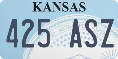 KS license plate 425ASZ