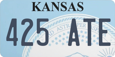 KS license plate 425ATE