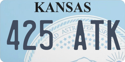 KS license plate 425ATK
