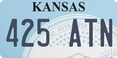 KS license plate 425ATN