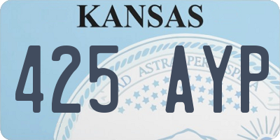 KS license plate 425AYP