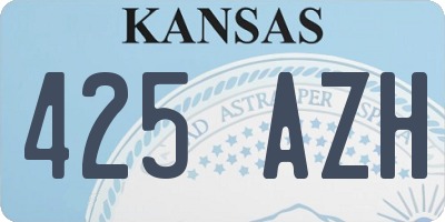 KS license plate 425AZH