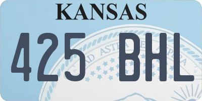 KS license plate 425BHL
