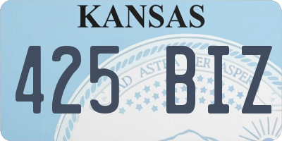 KS license plate 425BIZ