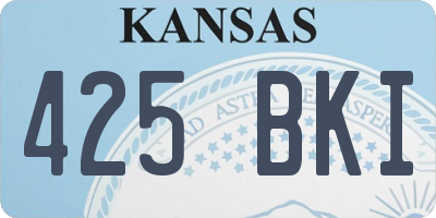 KS license plate 425BKI