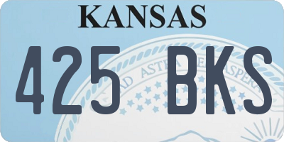 KS license plate 425BKS