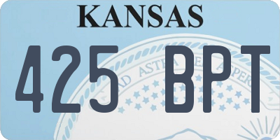 KS license plate 425BPT
