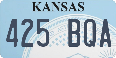 KS license plate 425BQA
