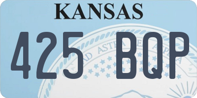 KS license plate 425BQP