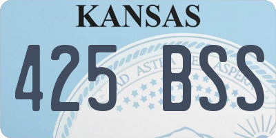 KS license plate 425BSS