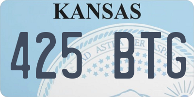 KS license plate 425BTG